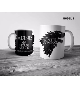 Pixxa  Game of Thrones - House Stark Kişiye Özel İsimli Kupa Bardak