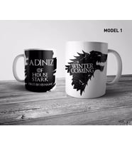 Pixxa  Game of Thrones - House Stark Kişiye Özel İsimli Kupa Bardak
