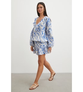 Desenli Ruffle Tiered Mini Etek