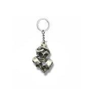 Triple Skull Anahtarlık  Üçlü Kuru Kafa Tasarımlı Gotik Metal Aksesuar
