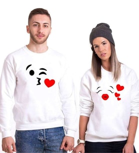 Tshirthane Öpücük Sevgili Kombinleri Sweatshirt Kombini (Tek Ürün Fiyatıdır.)