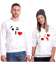 Tshirthane Öpücük Sevgili Kombinleri Sweatshirt Kombini (Tek Ürün Fiyatıdır.)