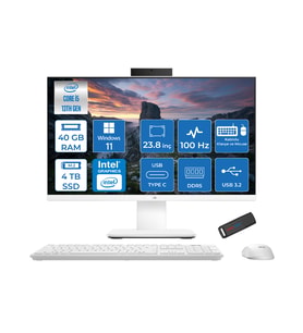 Asus V440VAK Intel Core İ5-13420H 40GB Ddr5 4tb SSD 23.8" Fhd 100HZ 250NITS WIN11PROBEYAZ Allınone Bilgisayar BSI58512W0DP20+ZETTAUSBBELLEK