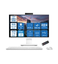 Asus V440VAK Intel Core İ5-13420H 40GB Ddr5 4tb SSD 23.8" Fhd 100HZ 250NITS WIN11PROBEYAZ Allınone Bilgisayar BSI58512W0DP20+ZETTAUSBBELLEK