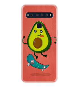 TCL 10L 10 Plus 10SE 20E 20SE 30SE L7 Kılıf Desemli Silikon Avokado Skate 1741