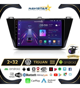 Vw Tiguan 2+32 GB Kablosuz Carplay 2016-2020 Android 13 Navigasyon Multimedya Sistemi