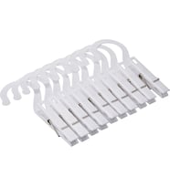 Asmak için Çamaşır Plastik Kancaları, 0,25 x 2,25 x 5,25 inç, Beyaz