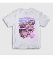 Presmono Unisex Çocuk Beyaz Moo Deng Hipopotam Hippopotamus T-Shirt 503751tt