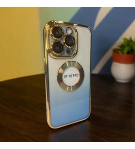 iPhone 15 Pro magsafe özellikli klasik kaliteli silikon telefon kılıfı (Mavi)