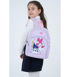 Açık Mor My Melody & Figürlü Kız Çocuk Anaokulu Sırt Çantası – Müzik Temalı Kreş Çantası
