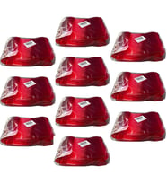 Plastik Şeffaf Kırmızı Sup Kaşık - Tatlı Dondurma Kaşığı - 12.5 Cm. - 50 Adetlik 10 Paket