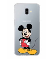 Samsung Galaxy J6 Plus  Kamera Korumalı Kapak Mickey Mouse Tasarımlı  Şeffaf  Kılıf