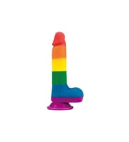 19,5 cm Renkli Realistik Vantuzlu Dildo Penis