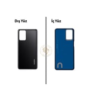 Oppo A54 Siyah Uyumlu Arka Kapak Arka Cam Batarya Pil Kapağı Lazer Kesim Back Cover