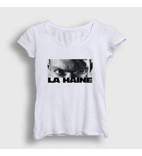 Presmono Kadın Beyaz Vinz Eyes Film La Haine T-Shirt 500101tt (Beyaz)