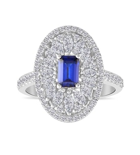 1.70 Karat Safir Pırlanta Yüzük
