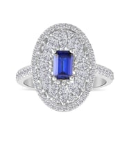 1.70 Karat Safir Pırlanta Yüzük
