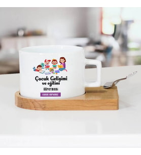 Kişiye Özel Çocuk Gelişimi Öğretmeni Temalı Çay Fincanı