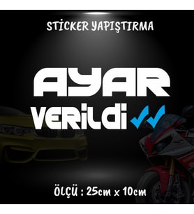 ayar yazı etiket sticker - 2 adet çıkartma araba motosiklet kask atv tablet pc buzdolabı otomobil bilgisayar uyumlu
