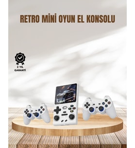 Mey İthalat® Hdmi Destekli Kablosuz Oyun Konsolu 10.000 Oyun (Krem)