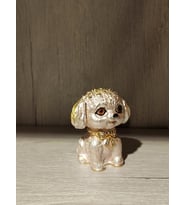Swarovski Taşlı Köpek Mücevherlik / Dekoratif Biblo (Beyaz)