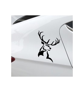 Geyik Tasarım Su Geçirmez Çıkarılabilir Oto Sticker 15*20 Cm