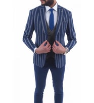 Kombinli Slimfit Drop 6 Takım Elbise (Lacivert)