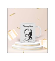 Kişiye Özel Atatürk Tasarımlı Kupa Bardak (Beyaz)