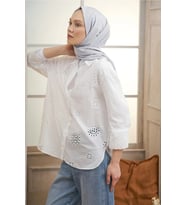 Kazayağı Desenli Jakarlı Şal-DESEN-15