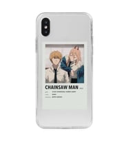 Iphone X ve XS Uyumlu Chainsaw Man Anime Tasarımlı Şeffaf Telefon Kılıfı