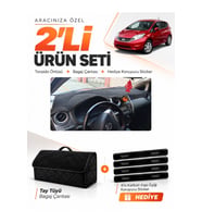 e-biz NİSSAN NOTE E12 (2009-SONRASI) Uyumlu Torpido Örtüsü + Tay Tüyü Bagaj Çantası - Siyah - NI011