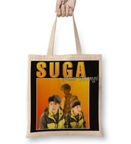 Bts Suga Min Yoongi 90s Bez Çanta Uzun Saplı