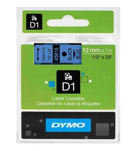 DYMO D1 ŞERİT 12MM x 7MT MAVİ / SİYAH 720560 45016 ÜCRETSİZ KARGO