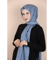 Bebe Mavisi İpekevi Blend Şal 5677