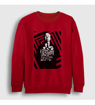 Presmono Unisex Kırmızı Yönetmen Sinema Hediye Alfred Hitchcock Sweatshirt 556502tt (Kırmızı)