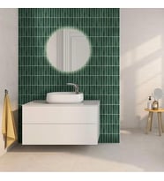 30×30cm Zümrüt Yeşili Epoksi 1 Adet 3D Yapışkanlı Duvar Kaplama Paneli Mutfak Banyo Salon Ofis