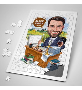 Kişiye Özel Hediye 240 Parça Ceo Erkek Karikatürlü Puzzle