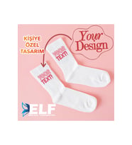 Kişiye Özel Spor Çorap Basklı Tasarlanabilir (2adet) (Standart)
