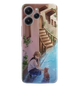 Xiaomi Redmi 12 128 GB 4 GB Ram Kılıf Desenli Silikon Platinium Cat And Girl 1808