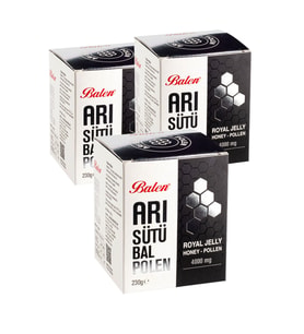 3 Kutu Arı Sütü Bal Polen 4000 Mg 230 Gr