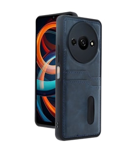 Xiaomi Redmi A3 4g Kılıf Sara Kartvizitli Deri Kılıf - Lacivert