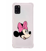 Samsung Galaxy A31  Köşe Korumalı Antişok Kapak Minnie Mouse Tasarımlı Şeffaf  Kılıf