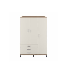Kronos Dolap 6 Raflı 3 Çekmeceli Tek Askılı 132x59x195 Çam-Aytaşı/Aytaşı