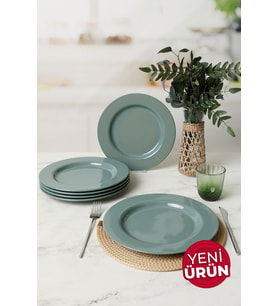 Keramika Yeşil Assos Servis Tabağı 28 Cm 6 Adet 326