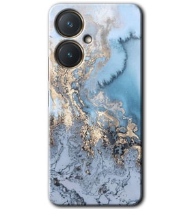 Vivo Y27 Kılıf HD Desen Baskılı Kılıf - Eski Mermer