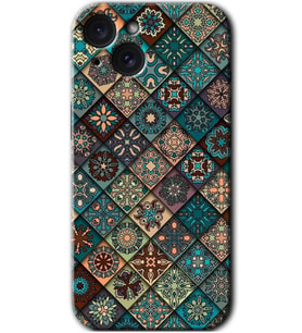 İphone 15 Kılıf HD Desen Baskılı Kılıf - Mandala Desen