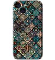 İphone 15 Kılıf HD Desen Baskılı Kılıf - Mandala Desen