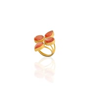 Kadir Jewellery 22 Ayar Altın Kaplama Zirkon Taşlı Kadın Vintage Yüzük