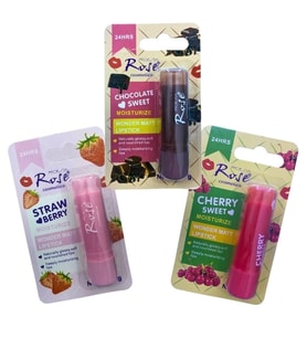 Yoğun Etkili Dudak Koruyucu Nemlendirici Balm Kiraz Çilek Çikolata (3lü Set)