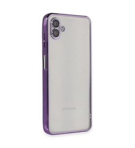 Samsung Galaxy A04 Kılıf Razer Lensli Silikon - Mor